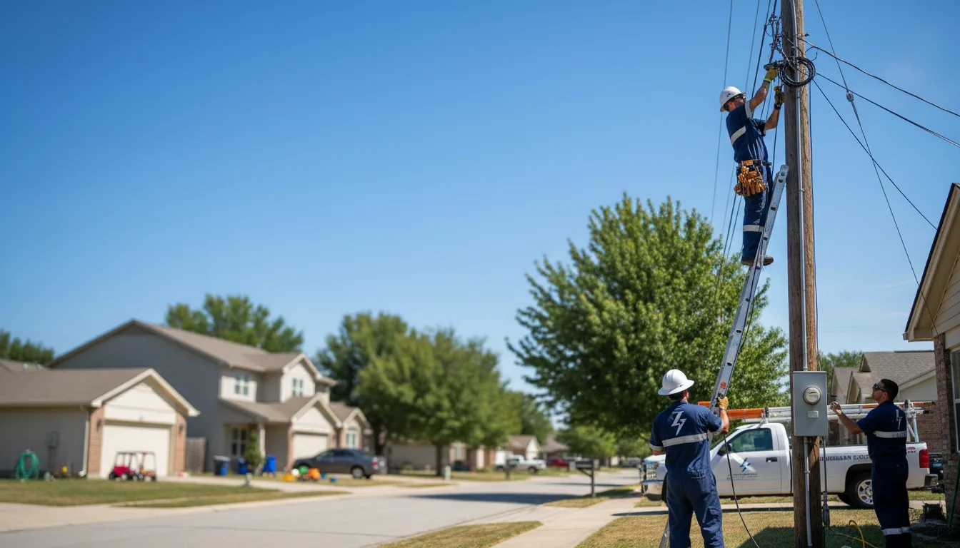 Residential electrician providing installation services in Wadsworth, TX